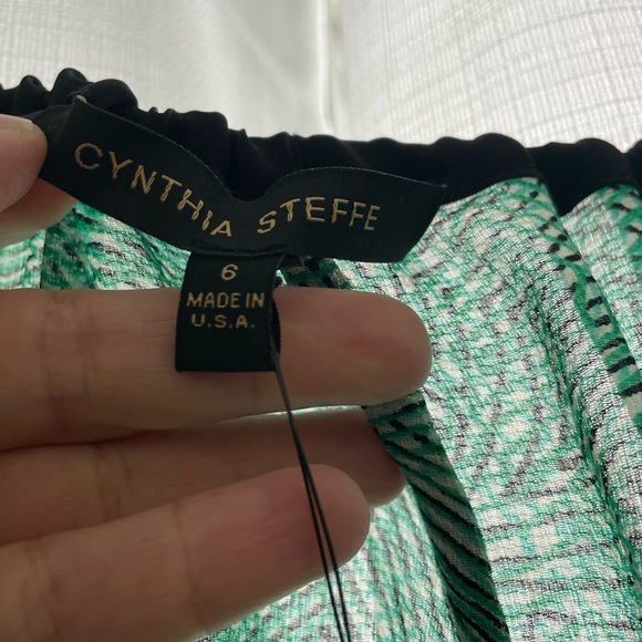 Cynthia Steffe Green and Black Boho Dress nwt - Picture 15 of 16